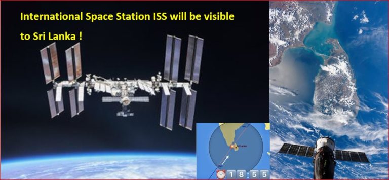 International Space Station ISS visible to Sri Lanka today Evening